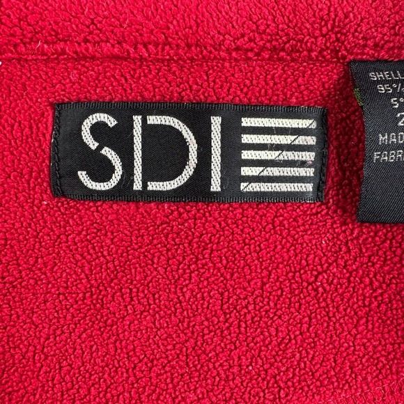 SDI Golf Pullover Mens 2XL Vintage Portland Course Red 1/4 Zip Dadcore Patch VTG - Picture 6 of 12